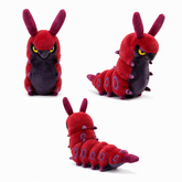 Cute Fantasy Caterpillar Plush Toy – Adorable Red & Purple Stuffed Animal, Soft Novelty Toy & Decorative Gift