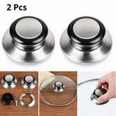 2 Pcs Universal Pot Lid Handles – Stainless Steel Replacement Knobs for Cookware, Pan & Saucepan Lids