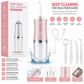 Portable Cordless Oral Irrigator Water Flosser – Rechargeable Dental Cleaner with Multiple Nozzles
