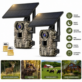 Solar Powered Trail Camera – Outdoor Wildlife Game Camera with Built-In Solar Panel, Night Vision & Motion Detection