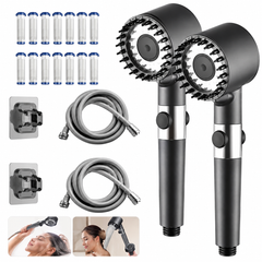 Professional Dual-Head Electric Scalp & Hair Follicle Stimulator / Microneedling Roller Kit