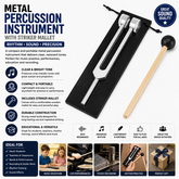 Portable Metal Percussion Instrument with Striker Mallet – Compact Rhythm & Sound Effects Instrument for Music Practice, Performances, Education & Recording