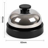 Stainless Steel Service Bell – Classic Push Button Counter Bell for Hotels, Restaurants, Reception Desks, Offices & Home