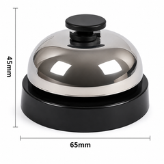 Stainless Steel Service Bell – Classic Push Button Counter Bell for Hotels, Restaurants, Reception Desks, Offices & Home