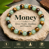 Natural Stone Beaded Bracelet – Multicolor Crystal Gemstone Stretch Bracelet
