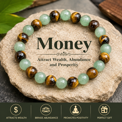 Natural Stone Beaded Bracelet – Multicolor Crystal Gemstone Stretch Bracelet