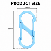 S-Shaped Carabiner Clips – Lightweight Double-Gate Utility Hooks for Camping, Hiking, Travel & Everyday Organization