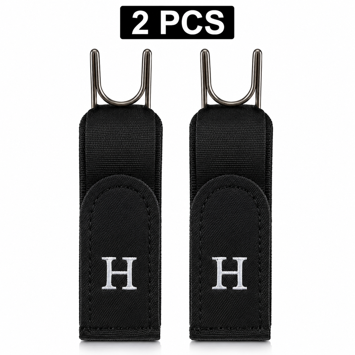 2Pcs Adjustable Buckleless Belt Hook Elastic Velcro Waist Buckle Waist Belt For