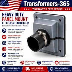 Heavy Duty Industrial Panel Mount Electrical Power Connector Receptacle – Durable Weather-Resistant Design