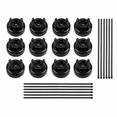 Universal Automotive Trim Removal Tool & Fastener Clip Set – Car Door Panel Pry Tools with Replacement Retainer Clips