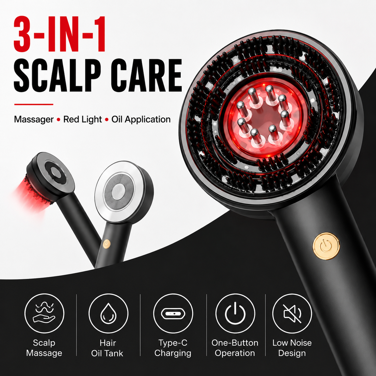 '-in-1 Electric Scalp & Body Massager – Multi-Function Personal Care Device