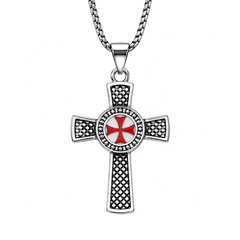 Cross Pendant Necklace – Vintage Christian Cross Necklace with Detailed Design, Religious Jewelry for Men & Women