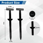 Universal Automotive Push-Type Retainer Clips & Fastener Assortment – Black Plastic Car Trim Panel Rivets with Installation Tool